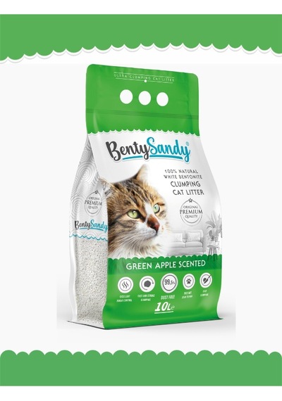 Benty Sandy Elma Kokulu Kedi Kumu 10 L
