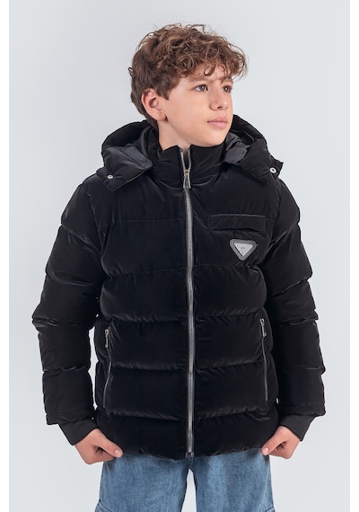 Pina Kids Nova Kumaş Kapüşonlu Erkek Çocuk Kışlık Mont Km2509 Siyah