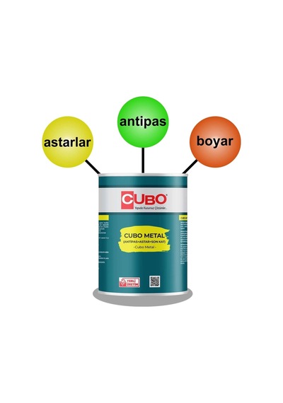 Mey İthalat Cubo Metal Pas Boyası Beyaz 0,75 Litre