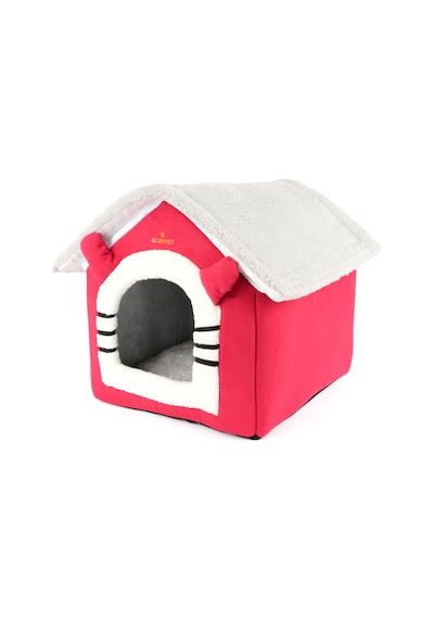 Peluş Kedi Ve Küçük Irk Köpek Evi, Minderli