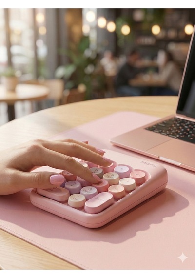Klyvera Mofii Kablosuz Sayısal Tuş Takımı Usb Alıcılı Numpad Pembe Siyah