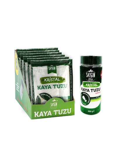 Saygın Sofralık Kaya Tuzu 6 x 500 G + Tuzluklu Tuz 250 G