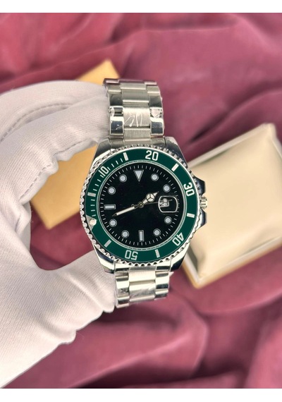 Daytona Kronograf Siyah Kardan Erkek Kol Saati Gümüş