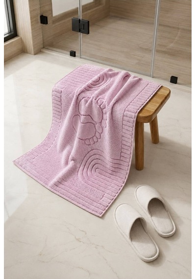 Esila Serisi Lila Renk Ayak Havlusu 50 X 70 Premium Yumuşak Dokulu %100 Organik Pamuk Lila - 891743445 Lila