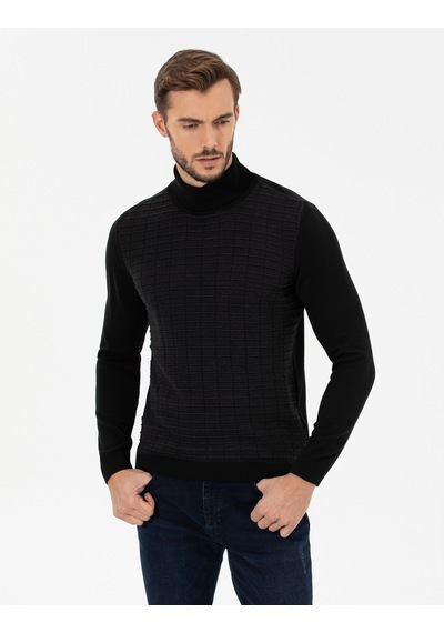 Pierre Cardin Erkek Siyah Triko Kazak 50259787-vr046 Siyah