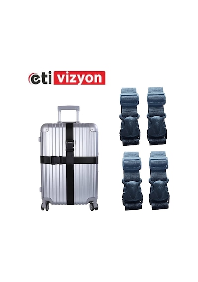 Etivizyon Valiz Kemeri 4 Adet Siyah
