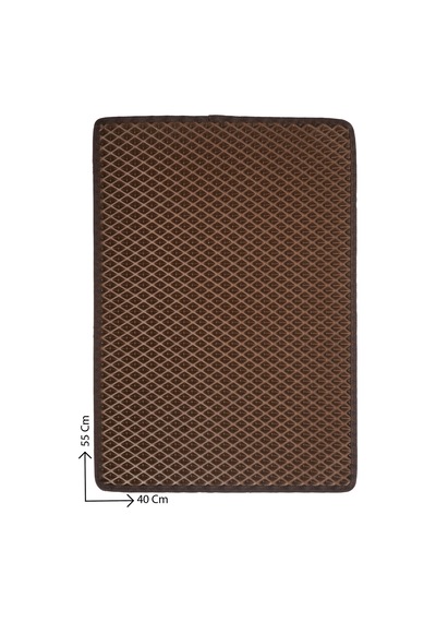 40x55 Cm Hücreli Kedi Kumu Paspası Kedi Matı Kedi Tuvalet Önü Paspası Koyu Kahverengi