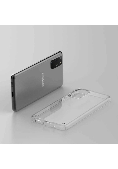 Galaxy S20 Plus Kılıf Zore Coss Şeffaf Sert Silikon Kılıf Renksiz