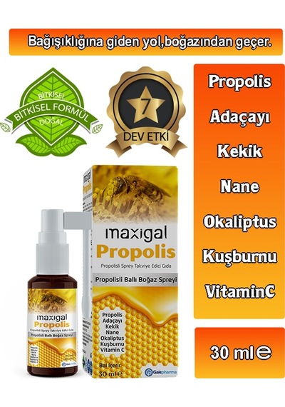 Maxigal Propolisli Ballı Boğaz Spreyi 30 ML