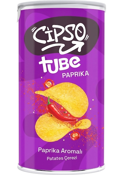 Cipso Tube Paprika Cips 90 Gr X 8 Adet