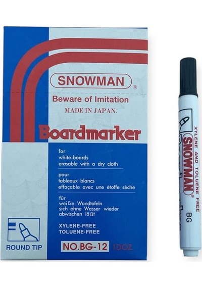 Snowman Siyah Tahta Kalemi Çok Renkli