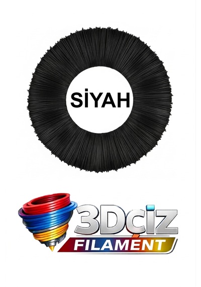 Pla 3d Kalem Filament Pla Siyah Renk 2x5 Metre 10 Metre Pla Filament