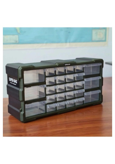 Asrın Super Bag Monoblok Çekmeceli Vida Boncuk Kutusu Organizer 26 Çekmece Vida Hobi Takım Çantası Sarı Asr6004 Monoblok