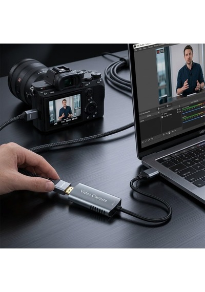 Lexroo Hu04a Type-c/usb A To 4k 60hz 1080p Hdmı Video Capture Yakalama Hub Adaptör