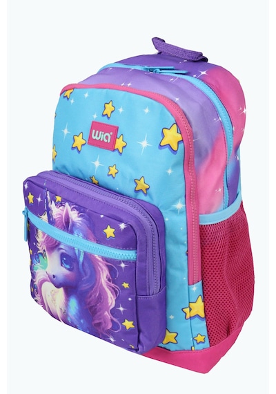 Wia Wıa Sw019 Unicorn - 3' Lü Okul Çantası Seti - Sırt Ve Beslenme Çantası + Kalemlik Mavi - Pembe