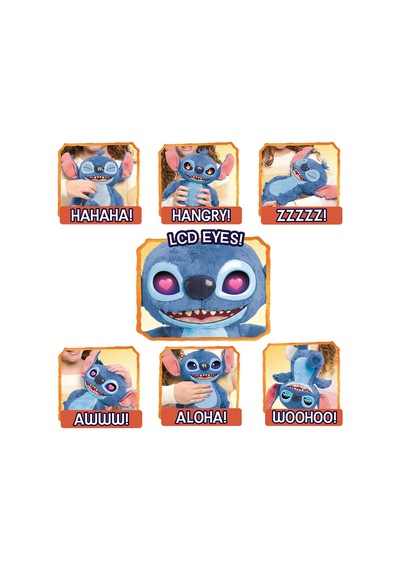 Stitch Many Moods Lcd Gözlü Elektronik Pelüş 30 Cm 11583 Çok Renkli