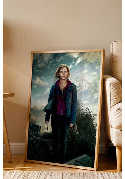 Hermione Granger Savaş Portresi Çerçeveli Tablo - Lüks Harry Potter Karakter Posteri Duvar Dekoru Kayın Hermione Granger Savaş Portresi Çerçeveli Tablo - Lüks Harry Potter Karakter Posteri Duvar Dekoru Kayın