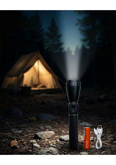 El Feneri 60w Led 9000mah Uczzzrt260fener-5 Siyah