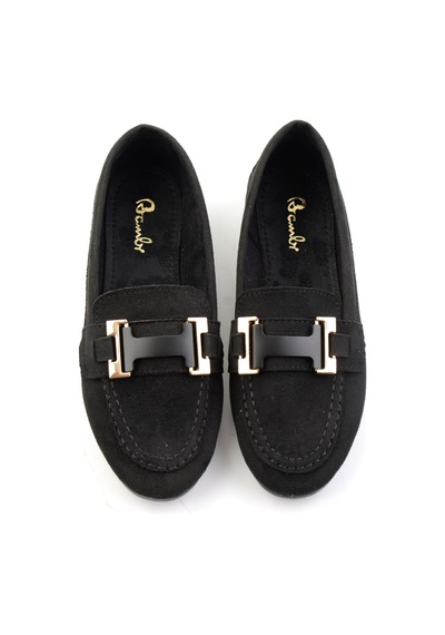 Bambi Siyah Kadın Loafer Ayakkabı K01542380672