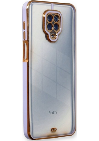 Teknomoda Xiaomi Redmi Note 9 PRO Kılıf Kamera Lens Korumalı Kenarları Renkli Gold Arkası Şeffaf Silikon