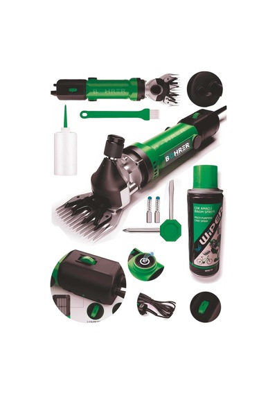 Böhrer Bhspy03 Pross Bakır Sargılı 6 Kademeli Green Koyun Keçi Kırkma Kırpma Kesme Makinesi + Bakım Spreyi Hediyeli