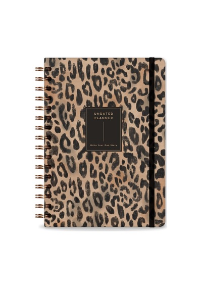 A5 Spiralli Süresiz Planlayıcı Ajanda Leopar - 15x21 Genel
