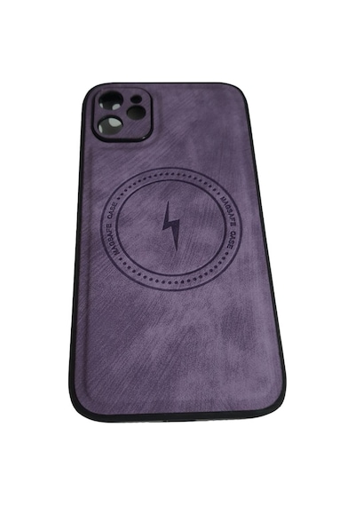 Pointtech Apple Uyumlu iPhone 11 Alfa Desenli Magsafe Kablosuz Şarj Özellikli Kılıf Modeli Mor