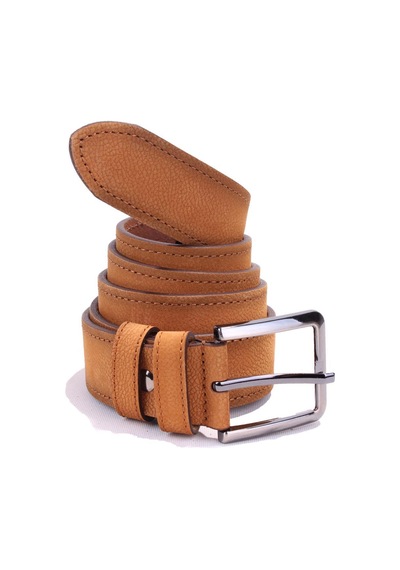 Dagoster DMK26-464DG Taba 4 CM Hakiki Deri Erkek Kemer Taba