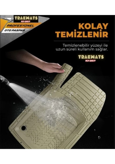 Toyota Corolla Sedan 2011 Kesilebilir Üniversal Yumuşak Esnek Oto Paspas Bej