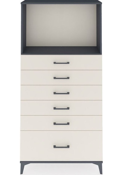 Arges Dolap Tek Raflı 6 Çekmeceli 88x30x182 Antrasit-aytaşı Antrasit Arges Dolap Tek Raflı 6 Çekmeceli 88x30x182 Antrasit-aytaşı Antrasit