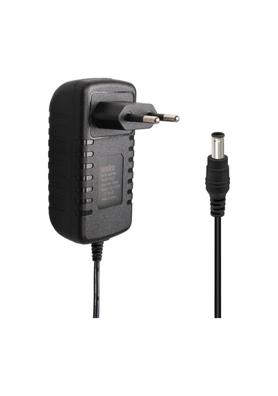 Weko 12 Volt 2.5 Amper 5.5x2.5 Uçlu Yerli Üretim Plastik Kasa Priz Tipi Adaptör Şarj Cihazı Aleti