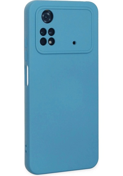 Durukar Poco M4 Pro 4g Kılıf Nano İçi Kadife Silikon - Mavi