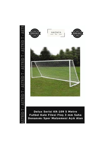 Delux Serisi Kr-109 5 Metre Futbol Kale Filesi Floş 3 Mm Saha Donanımı Spor Malzemesi Açık Alan Belirtilmemiş
