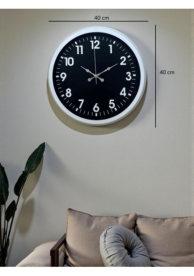 White Pure Kontrast 40 Cm Metal Duvar Saati Diğer