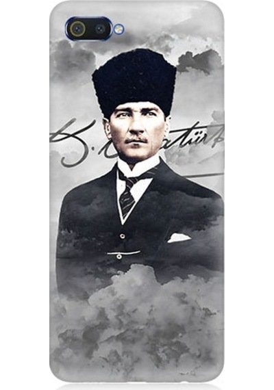 Realme C2 Uyumlu Atatürk Portresi Desenli Silikon Kılıf