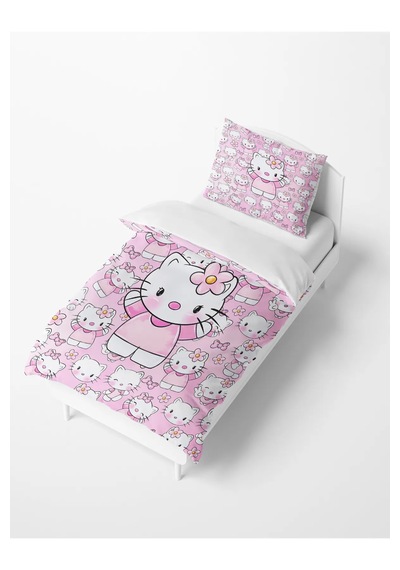 Dijital Baskı Hello Kitty Nevresim Takımı
