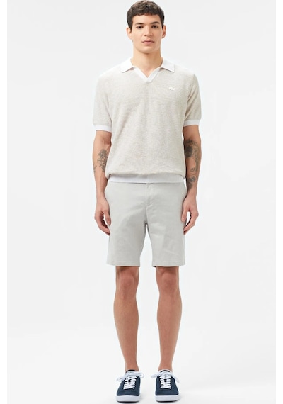 Lacoste Men's Regular Fit Gray Bermuda Shorts Erkek Keten Pamuk Bermuda Şort Gri