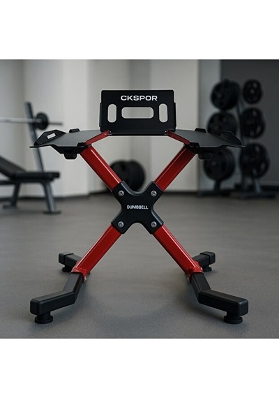 Dambıl Standı Kırmızı Ev Spor Ve Ağırlık Dambıl Rafı
