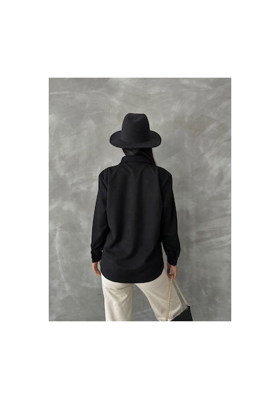 Verymoda Süet Gömlek - F1517 SİYAH