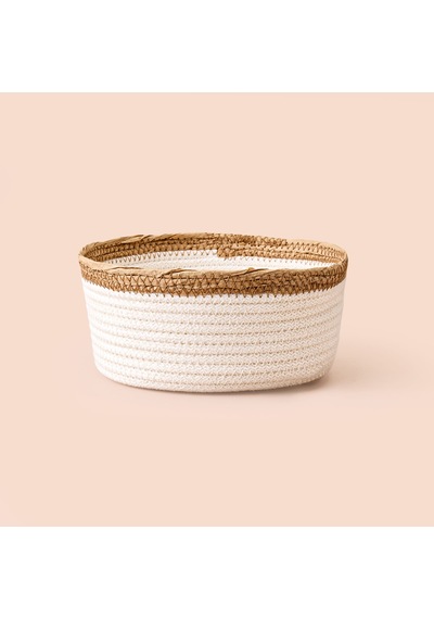 Living Boho Style Sepet - Beyaz / Bej - 18x8 Cm Çok Renkli