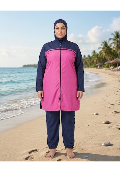 Pierre Cardin Büyük Beden Sıfır Yaka Paraşüt Kumaş Boydan Fermuarlı Beli Ayarlanabilir Bağcıklı Paçası Lastikli Çift Boneli Kadın Tesettür Mayo Lacivert Pierre Cardin Büyük Beden Sıfır Yaka Paraşüt Kumaş Boydan Fermuarlı Beli Ayarlanabilir Bağcıklı Paçası Lastikli Çift Boneli Kadın Tesettür Mayo Lacivert