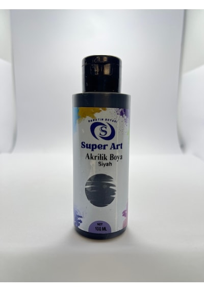 Superart Akrilik Boya Siyah Siyah