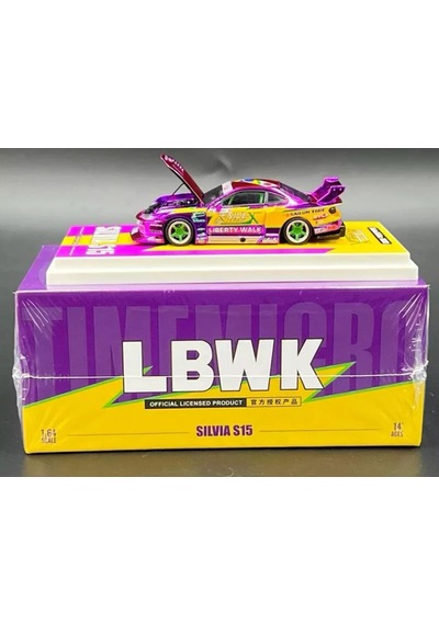 Time Micro Nissan Silvia S15 Lbwk 1/64 Krom