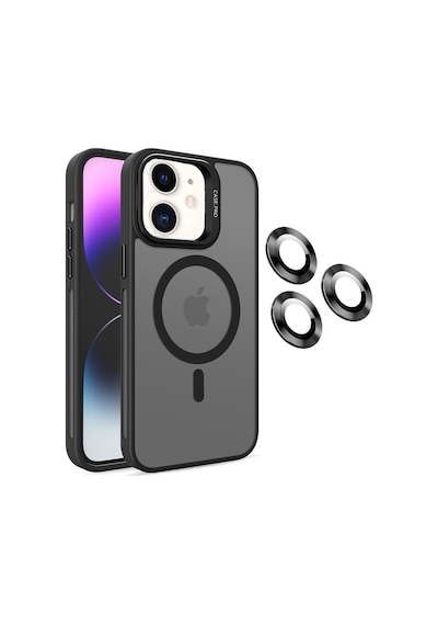 Apple Uyumlu iPhone 11 Kılıf Magsafe Standlı + Klon Kamera Lensli Kapak