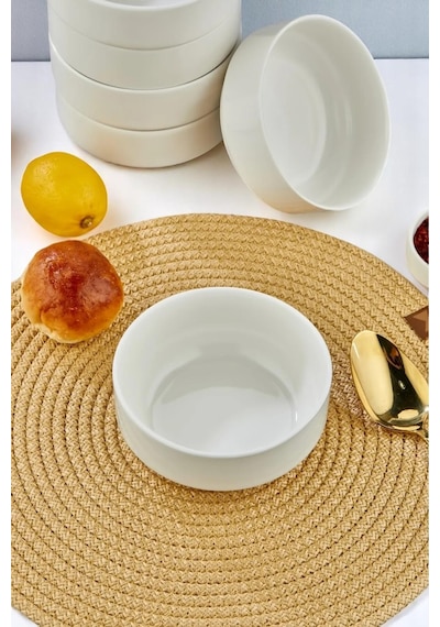 6'lı 12 Cm Porselen Kase Seti - Çorba, Meze, Sufle, Salata, Tatlı, Kahvaltılık Sunum Kasesi Beyaz 6'lı 12 Cm Porselen Kase Seti - Çorba, Meze, Sufle, Salata, Tatlı, Kahvaltılık Sunum Kasesi Beyaz