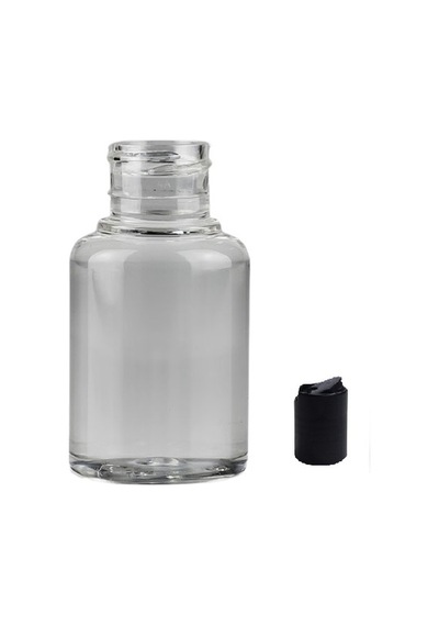 30ml Pet Şeffaf Şişe Disctop Kapak, 12 Adet, Dezenfektan Şişesi, Kozmetik Şişe, Şampuan Şişesi, Plastik Şişe, Aroma Şişesi Şeffaf