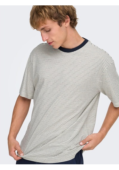 Only & Sons Fred Life Erkek Tişört 22036384-gdn Kahverengi