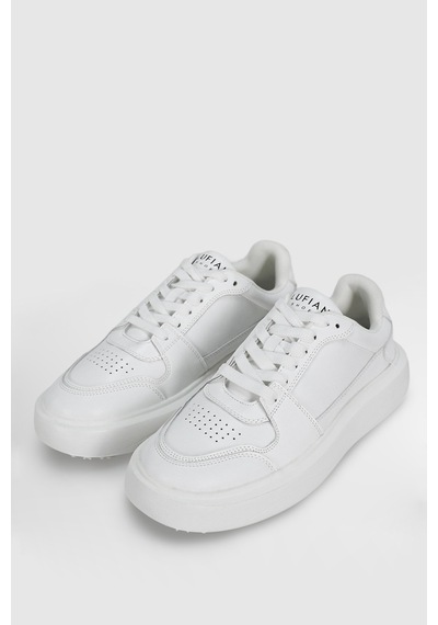 Lufian Mateas Erkek Deri Sneaker Ayakkabı Beyaz Beyaz 112230251100500 Beyaz