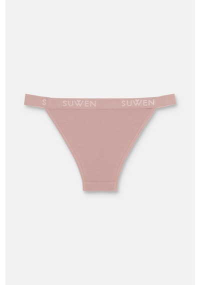 3'lü Pamuklu Lastikli Normal Bel Slip Külot Pembe