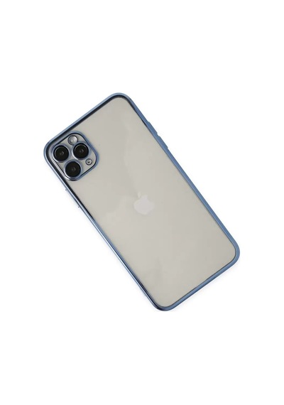 Newface Apple İphone 11 Pro Kılıf Razer Lensli Silikon - Açık Mavi